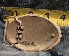 Ivan Metal Southwestern Silver Tone Turquoise Stone Belt Buckle