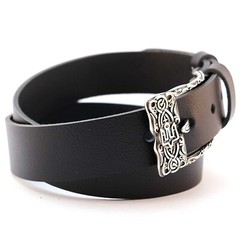 German silver pin belt buckle Runic, Classic frame buckle for 1.5 inch belt