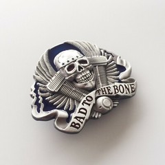 Vintage Style Enamel Skull Belt Buckle also Stock in the US