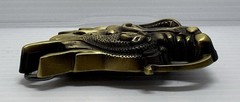 “NEW” Unique Brass Tone Metal 3D Dragon Head Western Belt Buckle