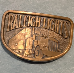 Raleigh Lights Men&rsquo;s Bronze Metal Western Truck Belt Buckle Antique Finish 1.75&Prime;