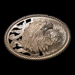 Vintage Belt Buckle Bald Eagle 80s Western American Cowboy Cutout Biker
