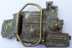 belt buckle 1981 Great American Buckle steam locomotive train engine 165