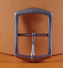 Heavy Duty Silver Finish Oblong Center Bar Belt Buckle Fits 1-1/2&Prime; Leather Belts