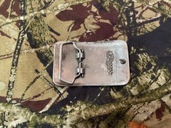 Nocona paisley western belt buckle nickel cowboy rancher biker Texas silver BA