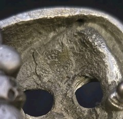 VINTAGE Great American Products Pewter Belt Buckle – 3D Hooded Skull REAPER