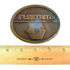 Vintage Fleetrite IH International Harvester Metal Belt Buckle Spec-Cast