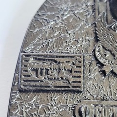 1986 The Great American Buckle Co Mason Belt Buckle Teal Enamel Masonic G USA