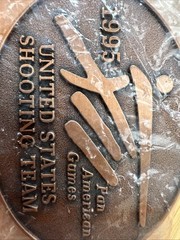 NRA / Vintage Belt Buckle US Shooting Team 1995 Pan American Games