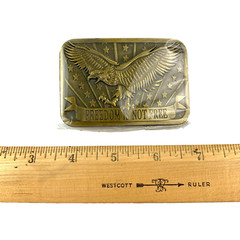 2014 Freedom Is Not Free Metal Belt Buckle Sponsor
