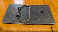 Vintage Winchester Repeating Arms Belt Buckle Brass Rifle Lewis Buckles 1970s