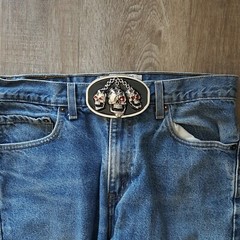 Pirate Skulls with Chain Belt Buckle