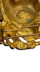 Lion Head Belt Buckle Mens/Womens Gold Metal Western Statement 3D Lion Face