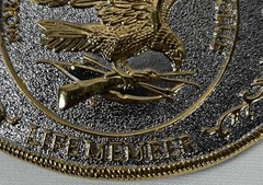 Vtg North American Hunting Club NAHC Life Member Gold-tone Belt Buckle