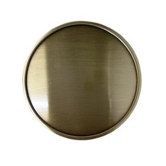 Antique Bronze Plated Total Flat Round Custom Blank Belt Buckle for Engraving
