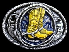 Western Cowboy Cowgirl Boots Belt Buckle Rodeo Rider Boucle de Ceinture