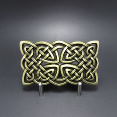 Bronze Original Celtic Cross Knot Cowboy Western Metal Belt Buckle