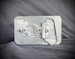 “Galaxy” Industrial Gothic Blue Stone Belt Buckle OOAK Darren McNeese