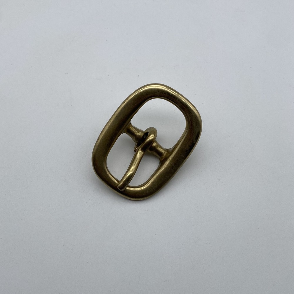 Solid Brass Oval Buckle Un Coated Leather Strap Buckle 20mm