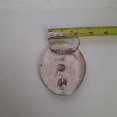 Vintage Mack Truck Semi Tractor Belt Buckle Metal with Crush Stone Inlay Design