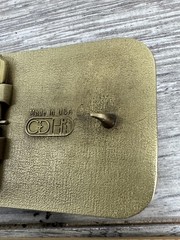 Explosives Technologies International ETI Belt Buckle Mens Brass Tone CD Hit