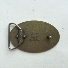 Original Antique Bronze Plated Oval Blank Western Belt Buckle