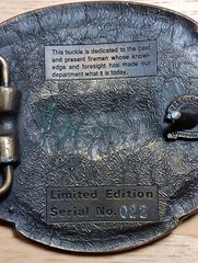 Fire Department Firefighter Fireman Firetruck Belt Buckle 1991 Responder VINTAGE