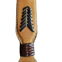 Nocona Tan Brown Leather Belt 36 Western Braided Silver Concho Floral Buckle
