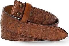 UTOWO Men Women Retro Belt Strap 47&Prime;Belt for 36&Prime;-40&Prime; waist, Lightbrown Strape