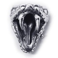 Snake Bite Sterling Silver Belt Buckle