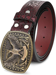 Western Cowboy Belt Buckle for Men Women- Longhorn Bull Head Cowboy Texas Rodeo