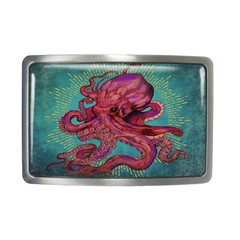 Kraken Belt Buckle – Colorful Octopus Handmade Belt Buckle – 43