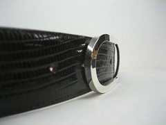 STERLING SILVER 925 SOLID SUZY BUCKLE.WITH GENUINE LIZARD 1.5&Prime; BELT MADE IN USA