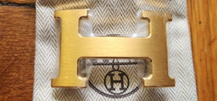 NEW Hermes Buckle H064544CM2M 32MM Brushed Gold Matte Finish Dust Bag Included
