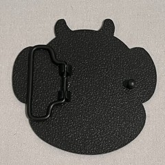 Novelty Devil Monkey Belt Buckle Black Red Cartoon Metal PVC Accessory Retro