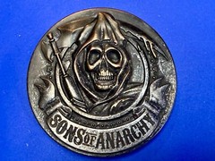 Sons Of Anarchy Grim Reaper Tattoo Cosplay TV Show TM & 2013 Fox Belt Buckle