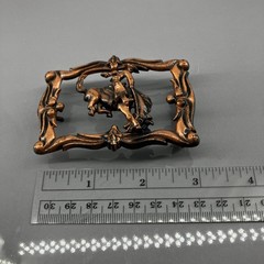 Brass Bucking Bronco Western Cowboy Rodeo Belt Buckle Metal Vintage Style 3×2