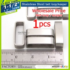 Wholesale Stainless Steel Belt loop Belt Buckle Keeper DIY Leather Craft 1.5 in