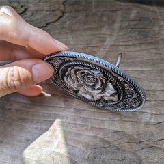 Copper Rose Belt Buckle – Western Cowboys Belt Buckle – Mens Womens Belt Buckle