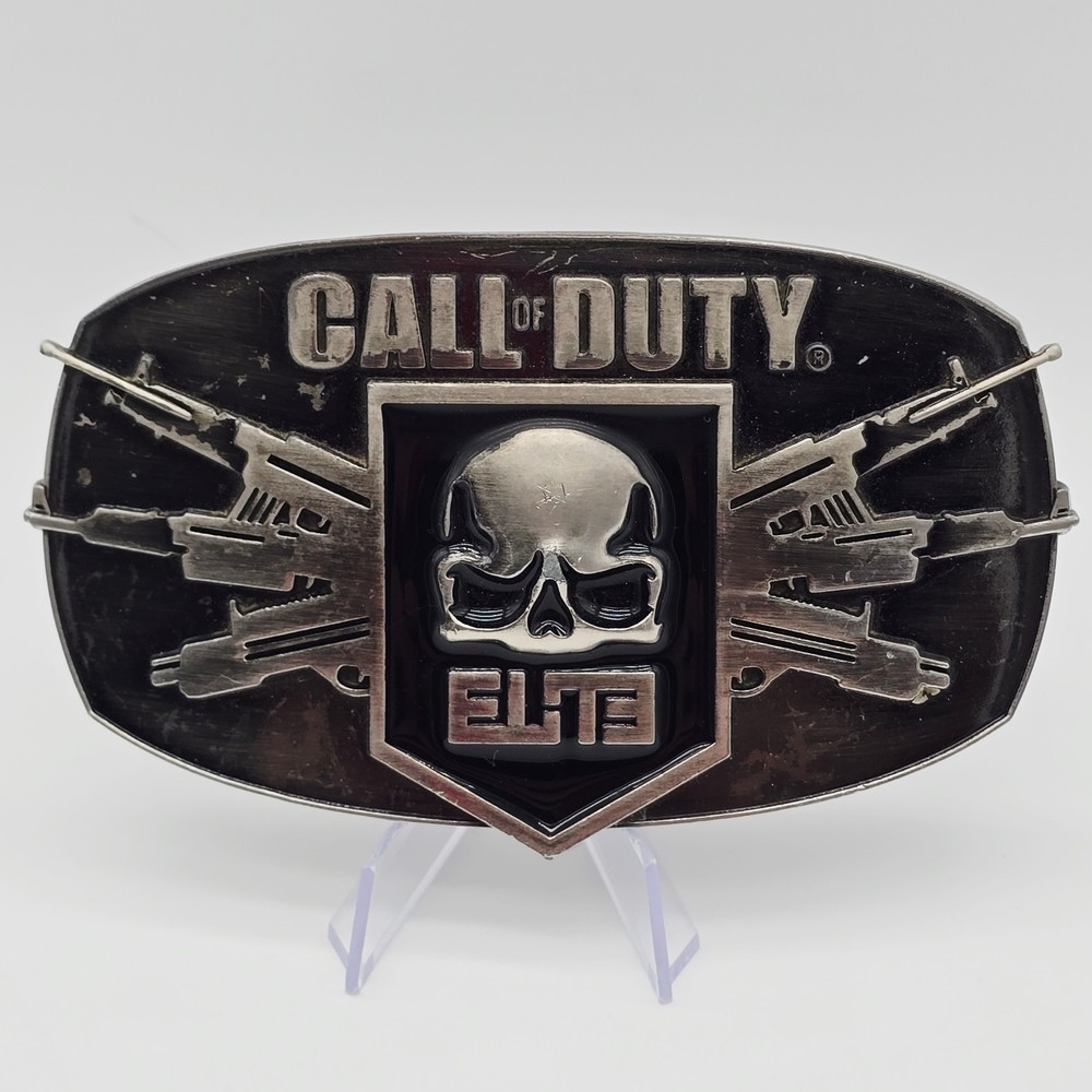Call of Duty MW3 Modern Warfare ELITE Black Ops II Skull Logo Game Belt Buckle