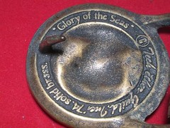 Vintage Tech Ether Guild Solid Brass Glory of the Seas 1974 Leather Belt