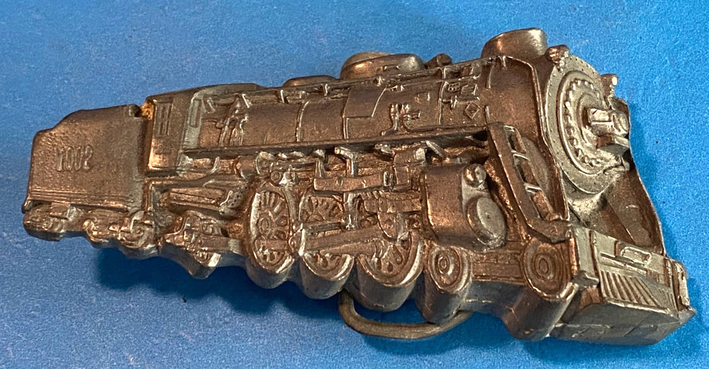 Vintage Steam Engine Locomotive Train Belt Buckle