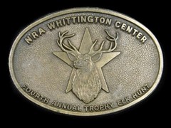 SJ03123 **NRA WHITTINGTON CENTER FOURTH ANNUAL TROPHY ELK HUNT** BELT BUCKLE