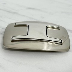 I Letter Initial Monogram Silver Tone Belt Buckle 3.16&Prime; x 2.78&Prime;