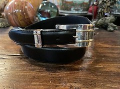 Pat Areias Sterling Silver 14K James Reid Style Belt Buckle 34-36-1.3/8-1”✅nu