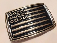Flag bullets belt buckle military army navy marines AF US Seller patriot police