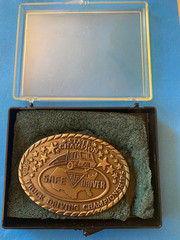 STATE TRUCK DRIVING CHAMPIONSHIP BELT BUCKLE AMERICAN TRUCKING ATA SAFE DRIVER