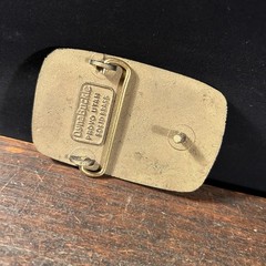 Vintage Belt Buckle U.S. Fuel Petroliana Oil Dyna Buckle Provo Utah Solid Brass