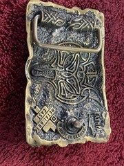 Belt buckle « Fenrir Wolf », Animal Brass belt buckle; Werewolf belt buckle