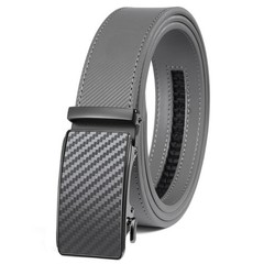 Drowsmen Leather 36&Prime;-42&Prime; Waist Adjustable, Carbon Fiber Gray/Grey Belts
